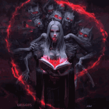Gif animé gothique monstre